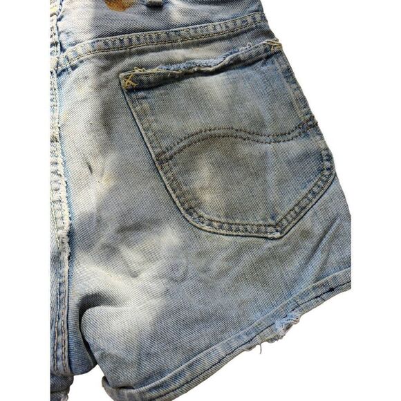 70s Distressed LEE Rider Denim Cutoffs Shorts Jean Vintage - Picture 7 of 9